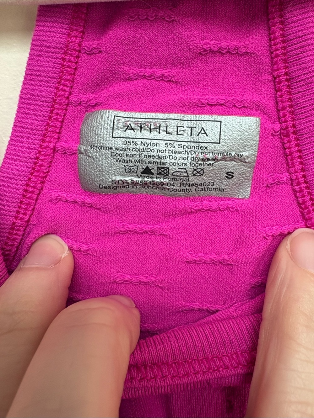 Athleta Fuchsia Ribbed Racerback Tank - Picture 4 of 4